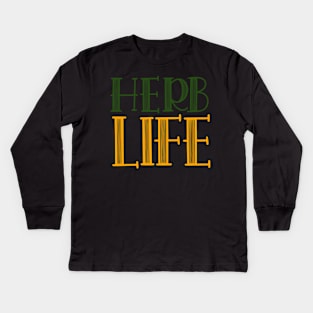 Herb Life Go Vegan Kids Long Sleeve T-Shirt